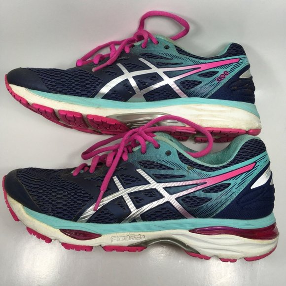 Asics‎ Running Shoes Gel-Cumulus 18 T6C8N Womens sz 8 / EU 39.5 Blue Pink - Picture 3 of 12
